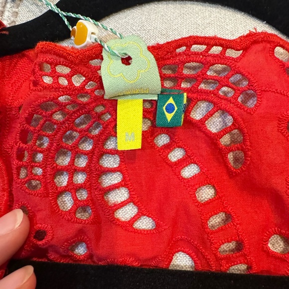 FARM Rio Red Ruffled Tie Front Maxi Dress - Picture 5 of 5